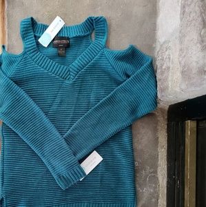 Cold shoulder sweater